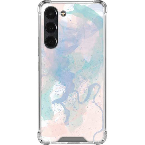 Rose Quartz & Serenity Splatter Galaxy S23 Plus Clear Case