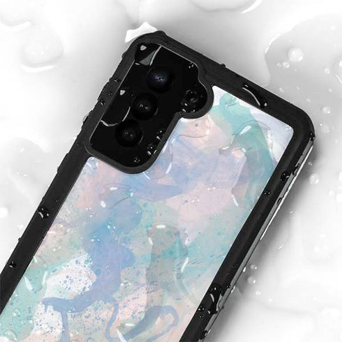 Rose Quartz & Serenity Splatter Galaxy S23 Plus Waterproof Case