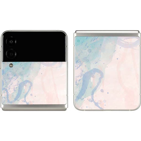 Rose Quartz & Serenity Splatter Galaxy Z Flip3 5G Skin