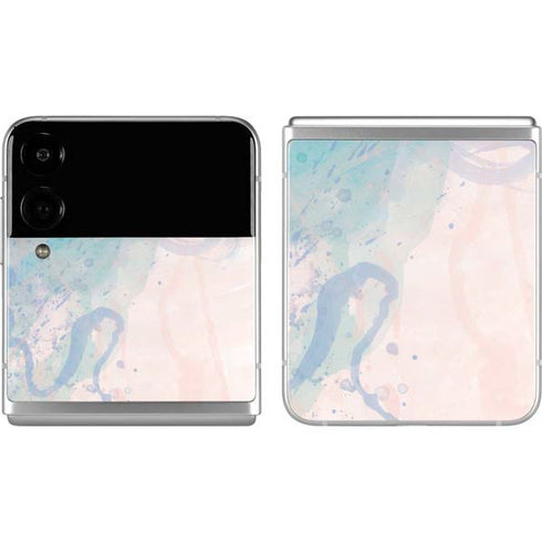 Rose Quartz & Serenity Splatter Galaxy Z Flip4 5G Skin