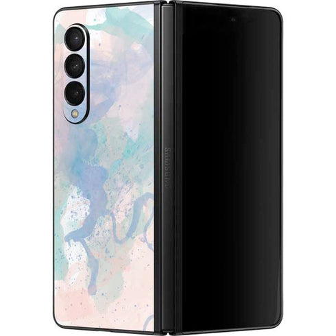 Rose Quartz & Serenity Splatter Galaxy Z Fold3 5G Skin