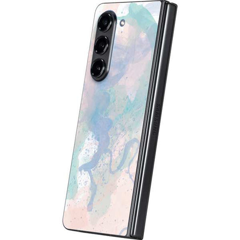 Rose Quartz & Serenity Splatter Galaxy Z Fold5 5G Skin