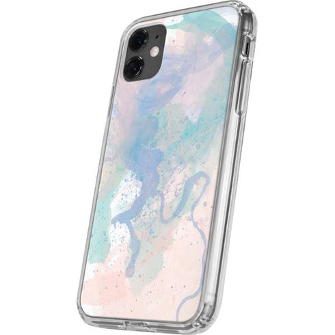 Rose Quartz & Serenity Splatter iPhone 11 Clear Case
