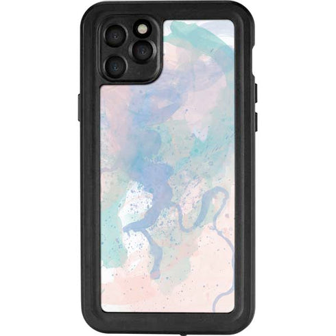 Rose Quartz & Serenity Splatter iPhone 11 Pro Max Waterproof Case