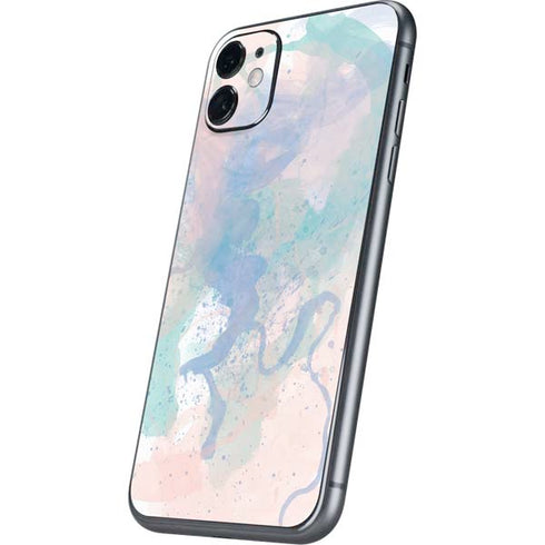Rose Quartz & Serenity Splatter iPhone 11 Skin