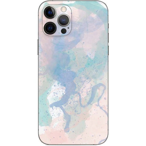 Rose Quartz & Serenity Splatter iPhone 12 Pro Skin