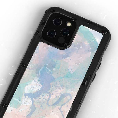 Rose Quartz & Serenity Splatter iPhone 12 Pro Waterproof Case