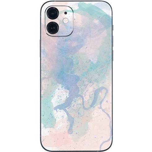 Rose Quartz & Serenity Splatter iPhone 12 Skin