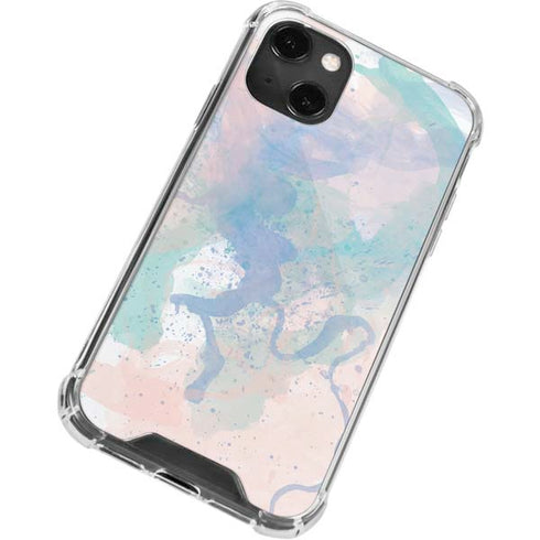 Rose Quartz & Serenity Splatter iPhone 13 Mini Clear Case