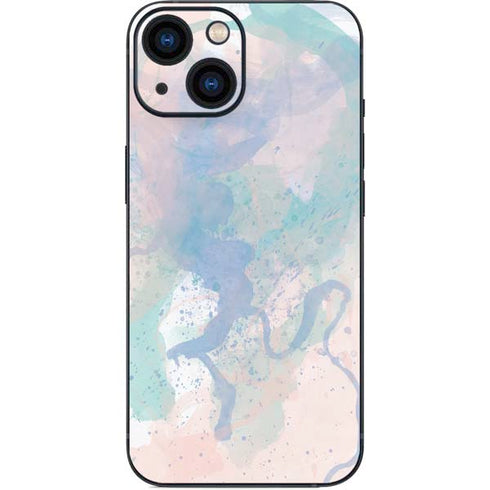 Rose Quartz & Serenity Splatter iPhone 13 Mini Skin
