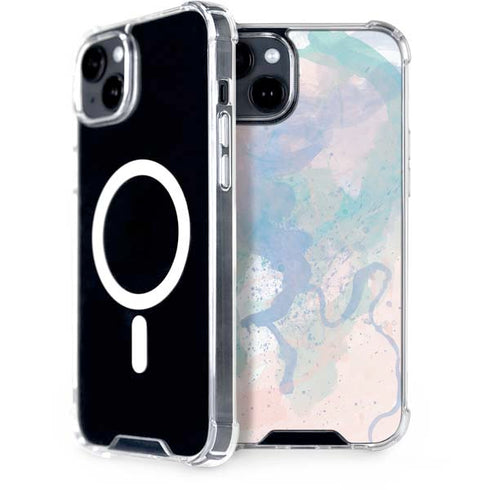 Rose Quartz & Serenity Splatter iPhone 14 Plus MagSafe Case