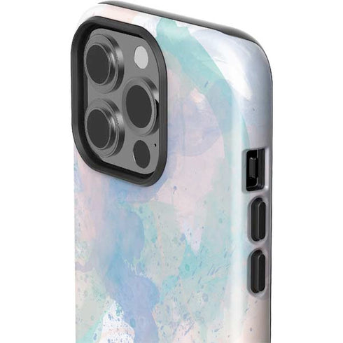 Rose Quartz & Serenity Splatter iPhone 15 Pro Impact Case