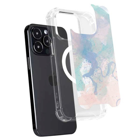 Rose Quartz & Serenity Splatter iPhone 15 Pro MagSafe Case