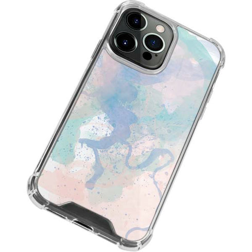 Rose Quartz & Serenity Splatter iPhone 14 Pro Max Clear Case