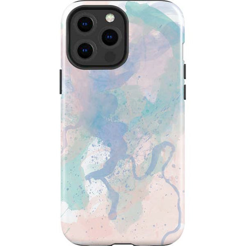 Rose Quartz & Serenity Splatter iPhone 15 Pro Max Impact Case