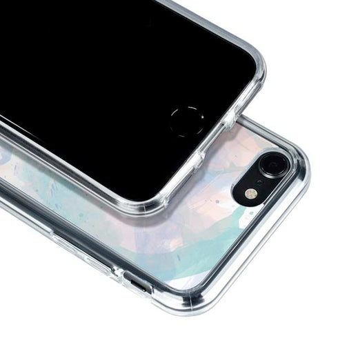 Rose Quartz & Serenity Splatter iPhone SE (2nd & 3rd Gen) Clear Case