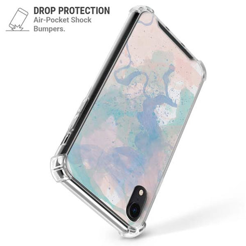 Rose Quartz & Serenity Splatter iPhone XR Clear Case