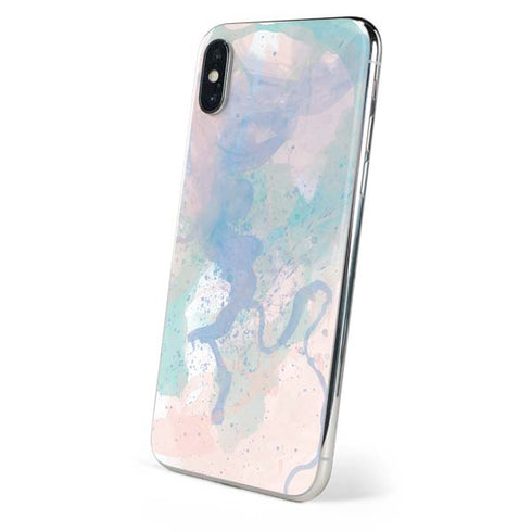 Rose Quartz & Serenity Splatter iPhone XS Skin