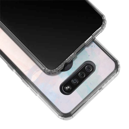 Rose Quartz & Serenity Splatter LG K51/Q51 Clear Case