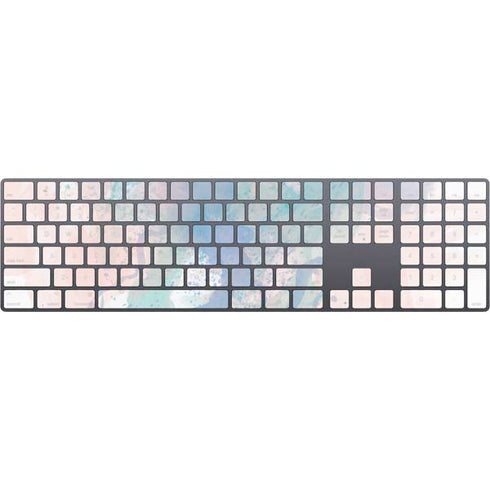 Rose Quartz & Serenity Splatter Magic Keyboard with Numeric Keypad Skin