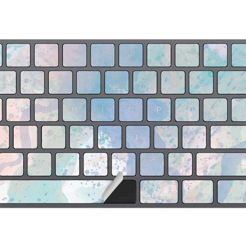 Rose Quartz & Serenity Splatter Magic Keyboard with Numeric Keypad Skin