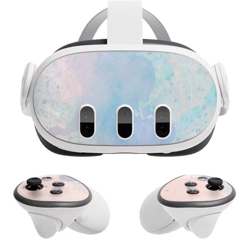 Rose Quartz & Serenity Splatter Meta Quest 3 Skin