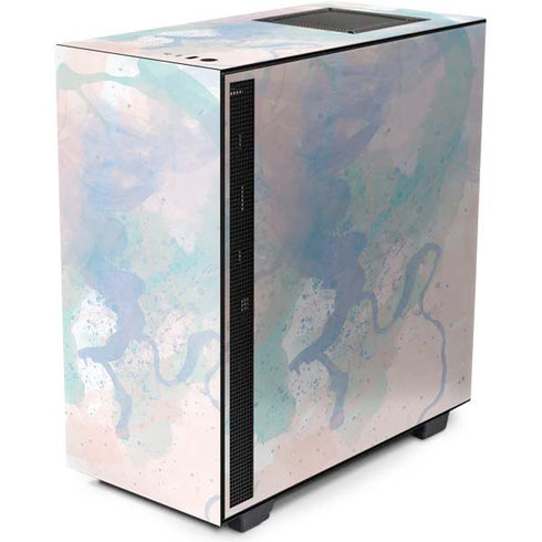 Rose Quartz & Serenity Splatter NZXT H510 Compact ATX Mid-Tower Case Skin