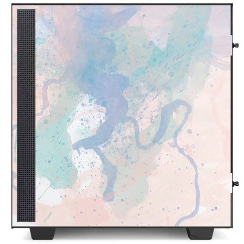 Rose Quartz & Serenity Splatter NZXT H510 Compact ATX Mid-Tower Case Skin