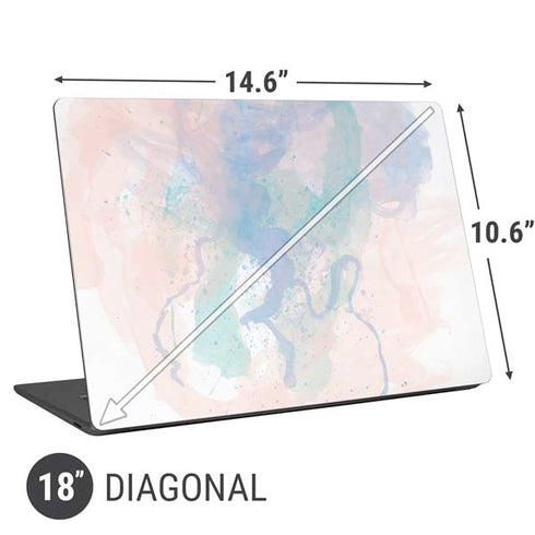 Rose Quartz & Serenity Splatter Universal Laptop 18in (14.6 x 10.6in) Skin