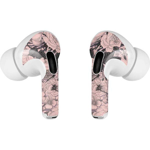 Rose Quartz Floral Apple AirPods Pro Skin