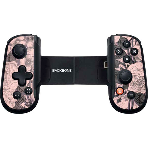 Rose Quartz Floral Backbone One for iPhone Game Controller Skin