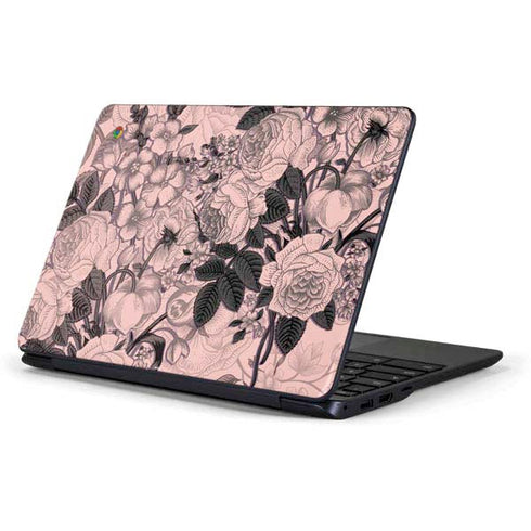 Rose Quartz Floral Samsung Chromebook Skin
