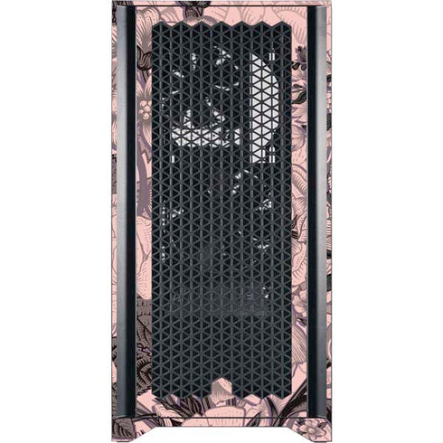 Rose Quartz Floral Corsair 4000D Tempered Glass Mid-Tower ATX Case Skin