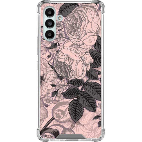 Rose Quartz Floral Galaxy A13 5G Clear Case