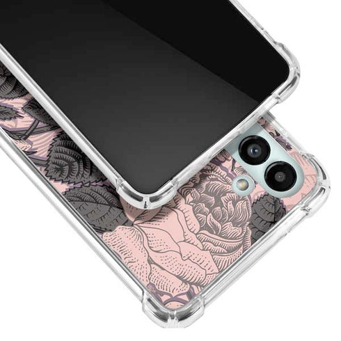 Rose Quartz Floral Galaxy A13 5G Clear Case