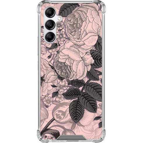 Rose Quartz Floral Galaxy A14 5G Clear Case
