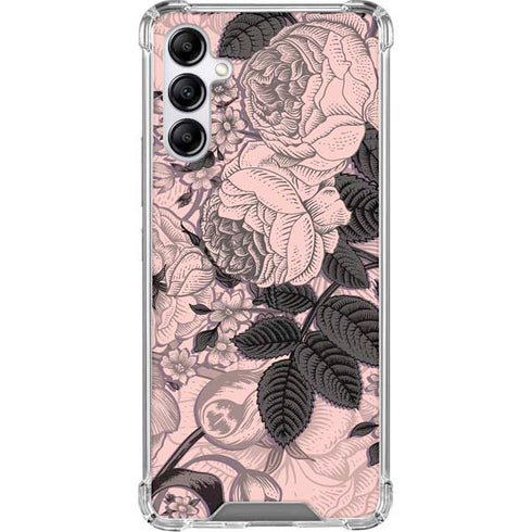 Rose Quartz Floral Galaxy A15 5G Clear Case