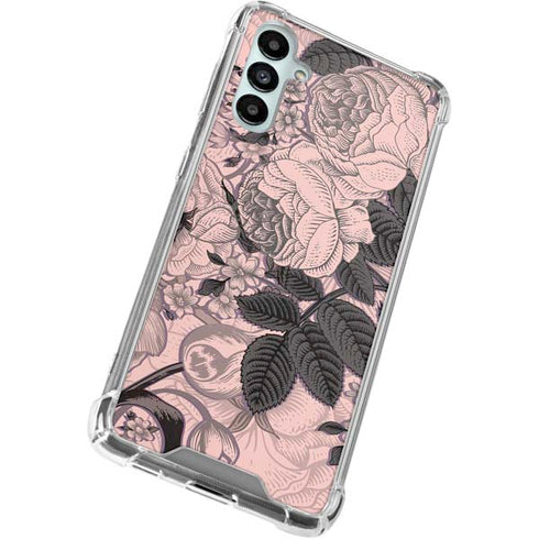 Rose Quartz Floral Galaxy A15 5G Clear Case
