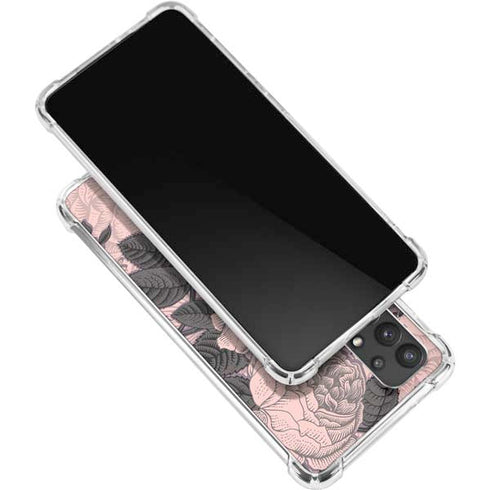 Rose Quartz Floral Galaxy A32 5G Clear Case