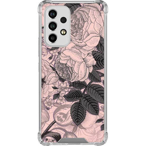 Rose Quartz Floral Galaxy A53 5G Clear Case