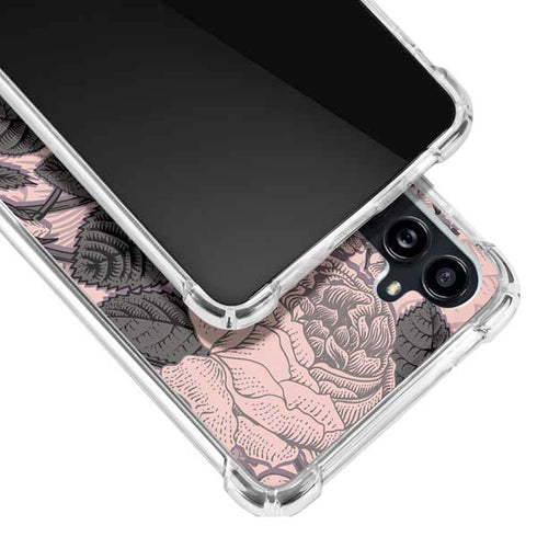 Rose Quartz Floral Galaxy A54 5G Clear Case