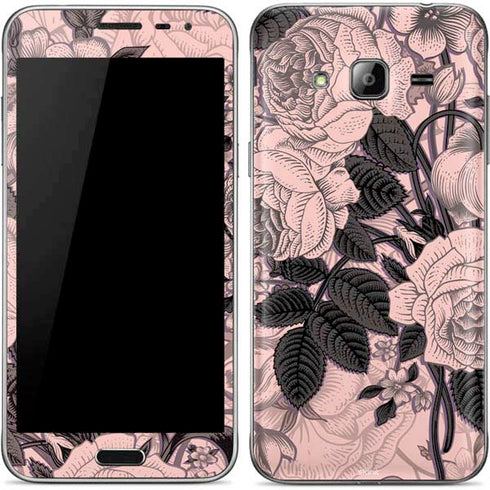Rose Quartz Floral Galaxy J3 Skin
