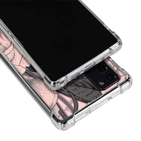 Rose Quartz Floral Galaxy Note20 5G Clear Case