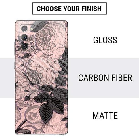 Rose Quartz Floral Galaxy Note20 5G Skin