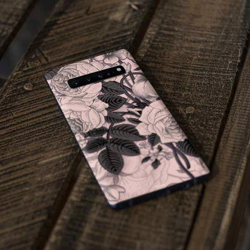 Rose Quartz Floral Galaxy S10 Plus Skin