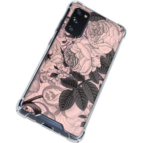 Rose Quartz Floral Galaxy S20 FE Clear Case