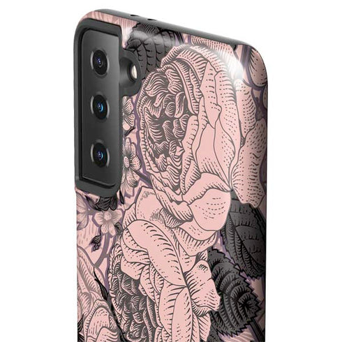 Rose Quartz Floral Galaxy S21 FE Pro Case