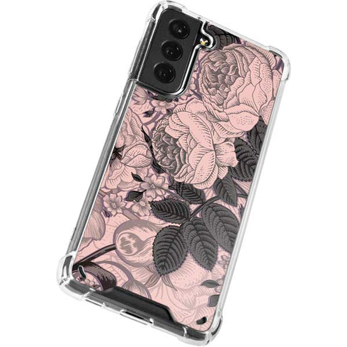 Rose Quartz Floral Galaxy S21 Plus 5G Clear Case