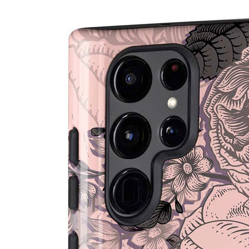 Rose Quartz Floral Galaxy S22 Ultra Pro Case
