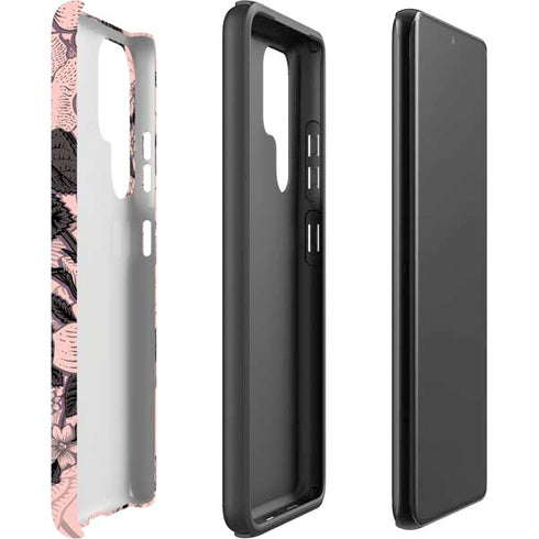 Rose Quartz Floral Galaxy S22 Ultra Pro Case